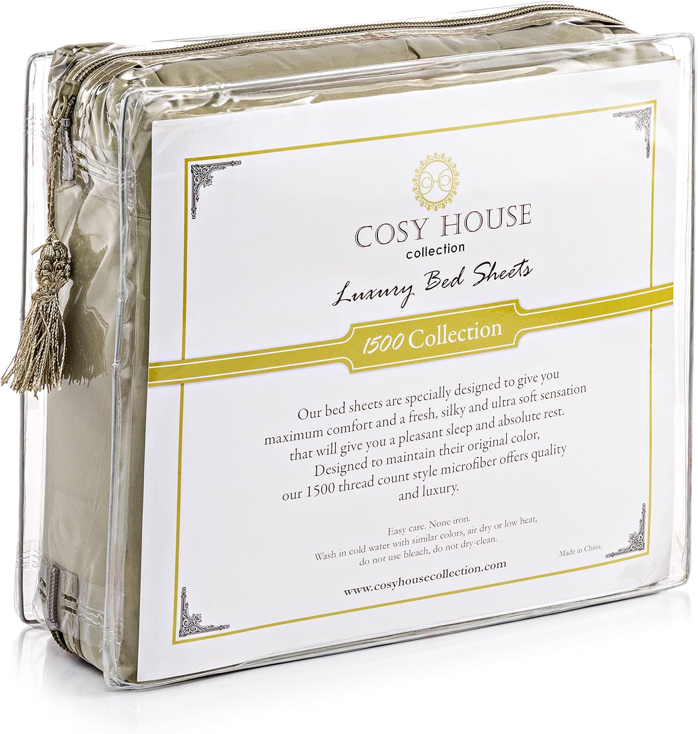 Cosy House Collection Twin Size Sheet Set - Sage Green Sheets - Deep Pocket - Extra Soft - Hypoallergenic - Cool & Breathable - Wrinkle, Stain, Fade Resistant - 3 Piece: Home & Kitchen