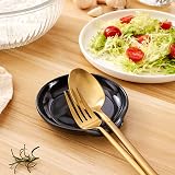 Swuut Ceramic Spoon Rest Set of 2 - Black Spoon Holders for Kitchen view 6