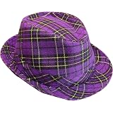 Purple Wool Felt Fedora Hat with 