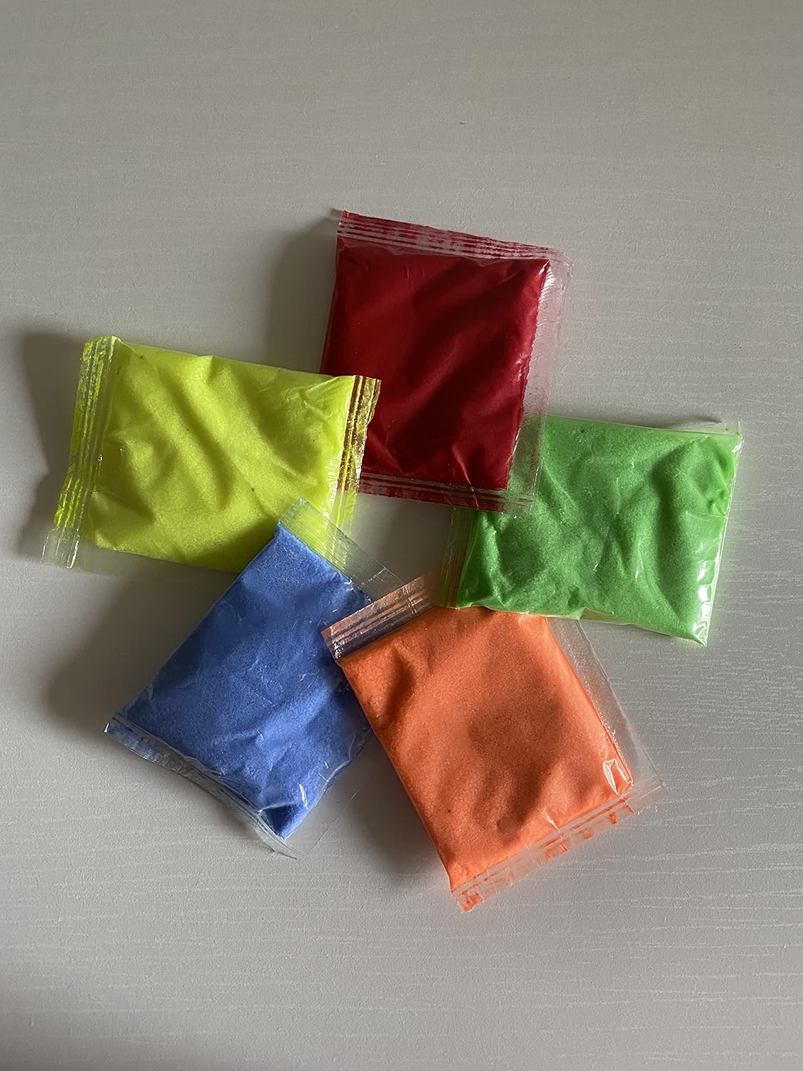 Oil Lamps & Accessories - Rangoli Powder (Multicolor 40 gm x 5 Colours) Premium Rangoli Colored Rangoli Powder Colors for Navratri Pongal Pooja Mandir