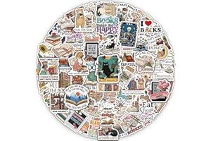 MiStar 110 PCS Book Stickers for Kindle, Bookish Stickers, Reading Stickers, Kindle Stickers, Book Lover Stickers for Water Bottles, Laptops, Bookish Gifts for Kids Teens Adults Readers