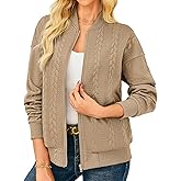 GRACE KARIN Women Casual Jacket Stand Collar Zip Up Lightweight Fall Fashion Bomber Coats Outfits with Pockets
