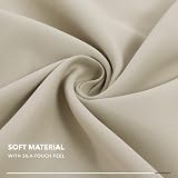 Deconovo Door Curtain Thermal Eyelet 80 x 84 in Light Beige Panel view 6
