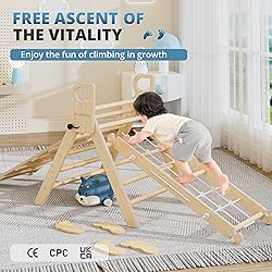 BlueWood 10-in-1 Pikler Triangle Set, Toddler