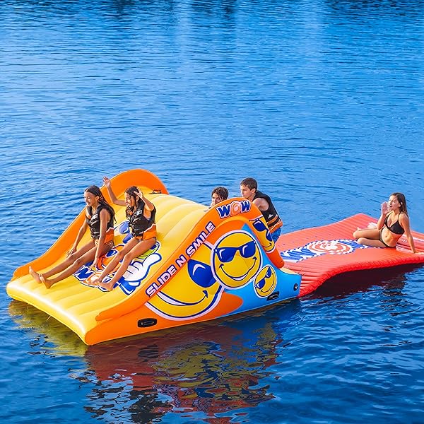 Inflatable Water Slides Pontoon Waterfall Slide, Inflatable Water