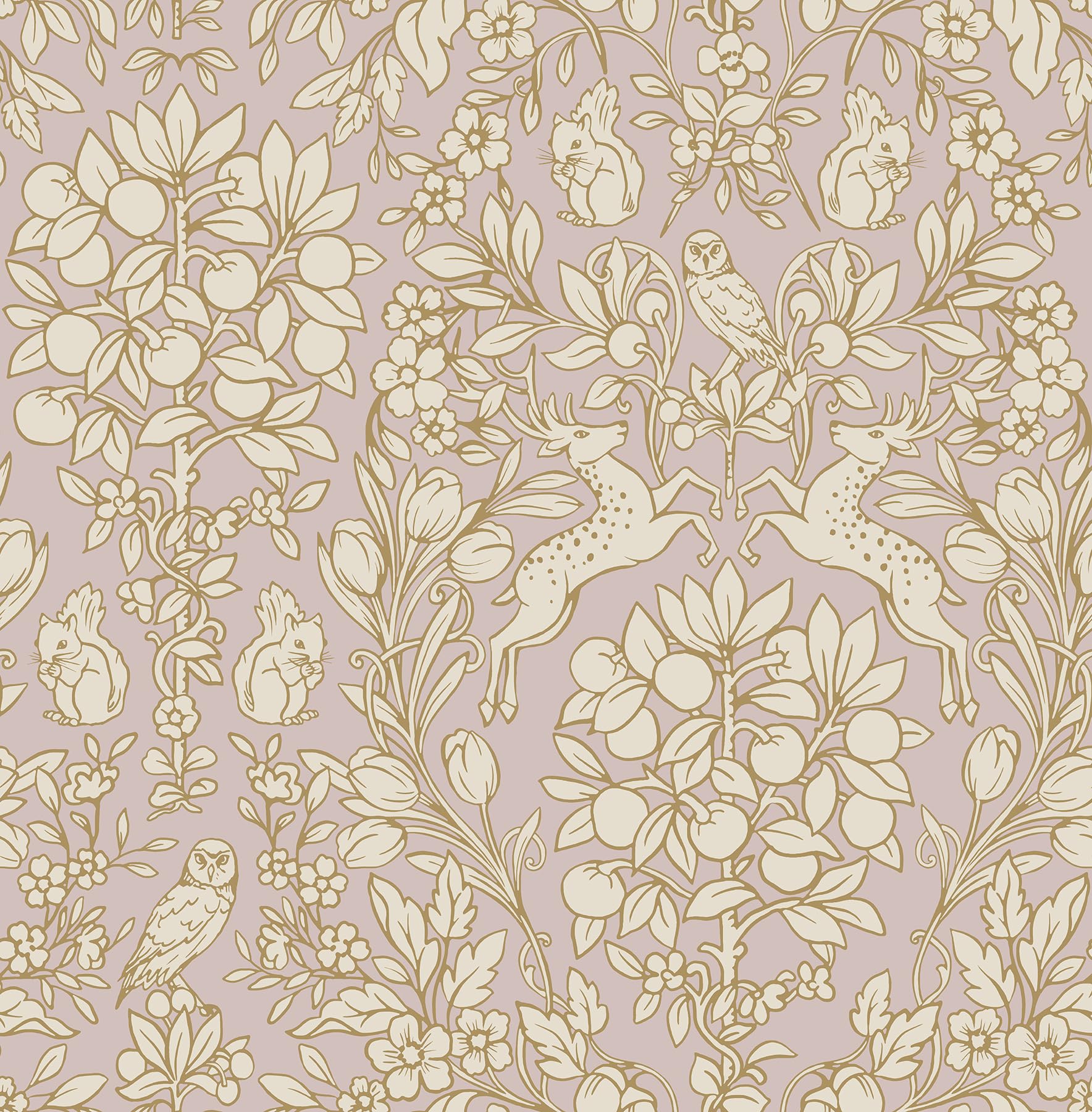 Photo 1 of *Cut* NuWallpaper Blush Enchanted Peel & Stick Wallpaper
