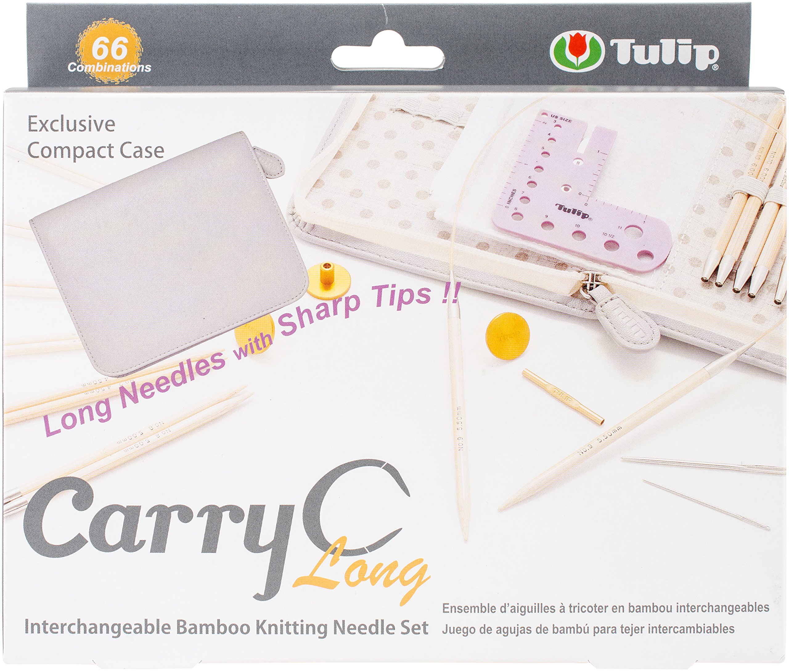 Tulip Carry C Interchangeable Bamboo Knitting Needle Long Set-