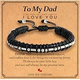 HIMSTORY Valentines Day Gifts for Him, Morse Code Bracelets Leather Bracelet Graduation Gifts for Him Birthday Gift for Men Husband Boyfriend