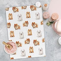 Yorhifa Pomeranian Gifts Kitchen Towels, Pomeranian