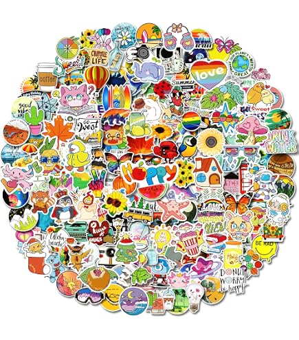Pack 50 Pcs Camping Outdoor Stickers For Water Bottles Waterproof Laptop Luggage...