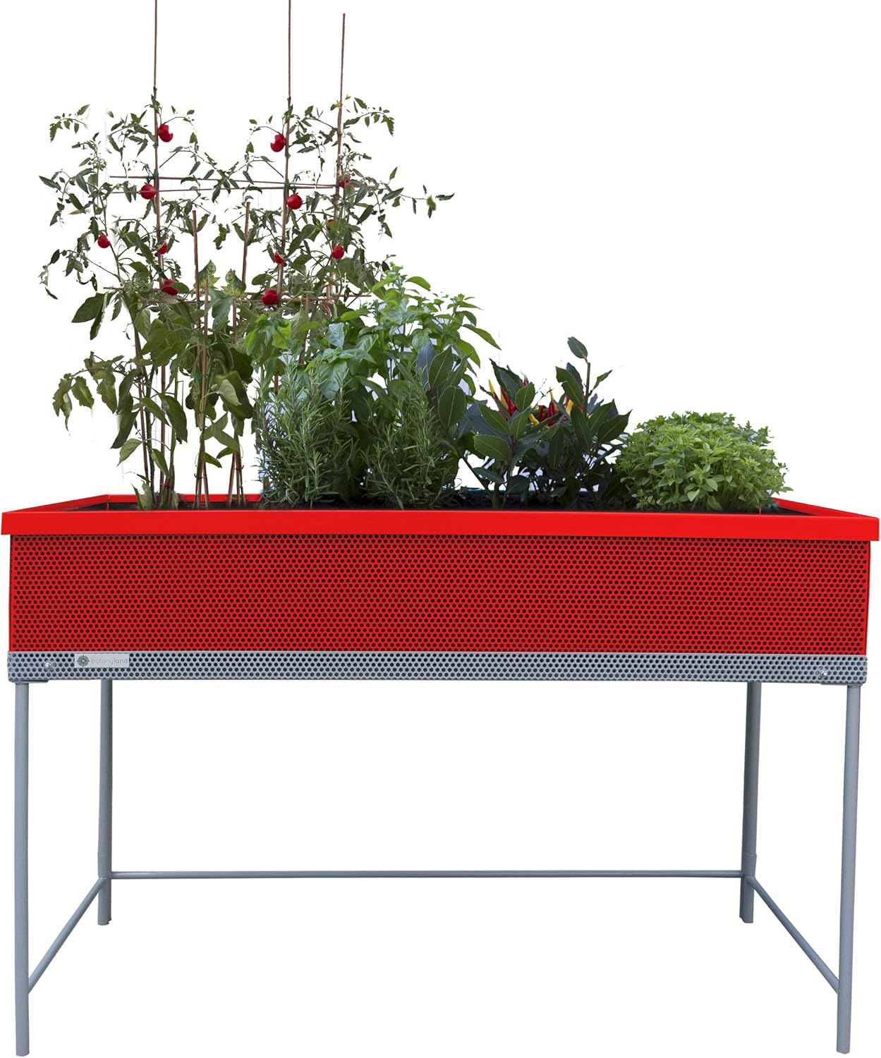 Huerto urbano de metal Green Passion 122x57x80 cm.Color rojo ...