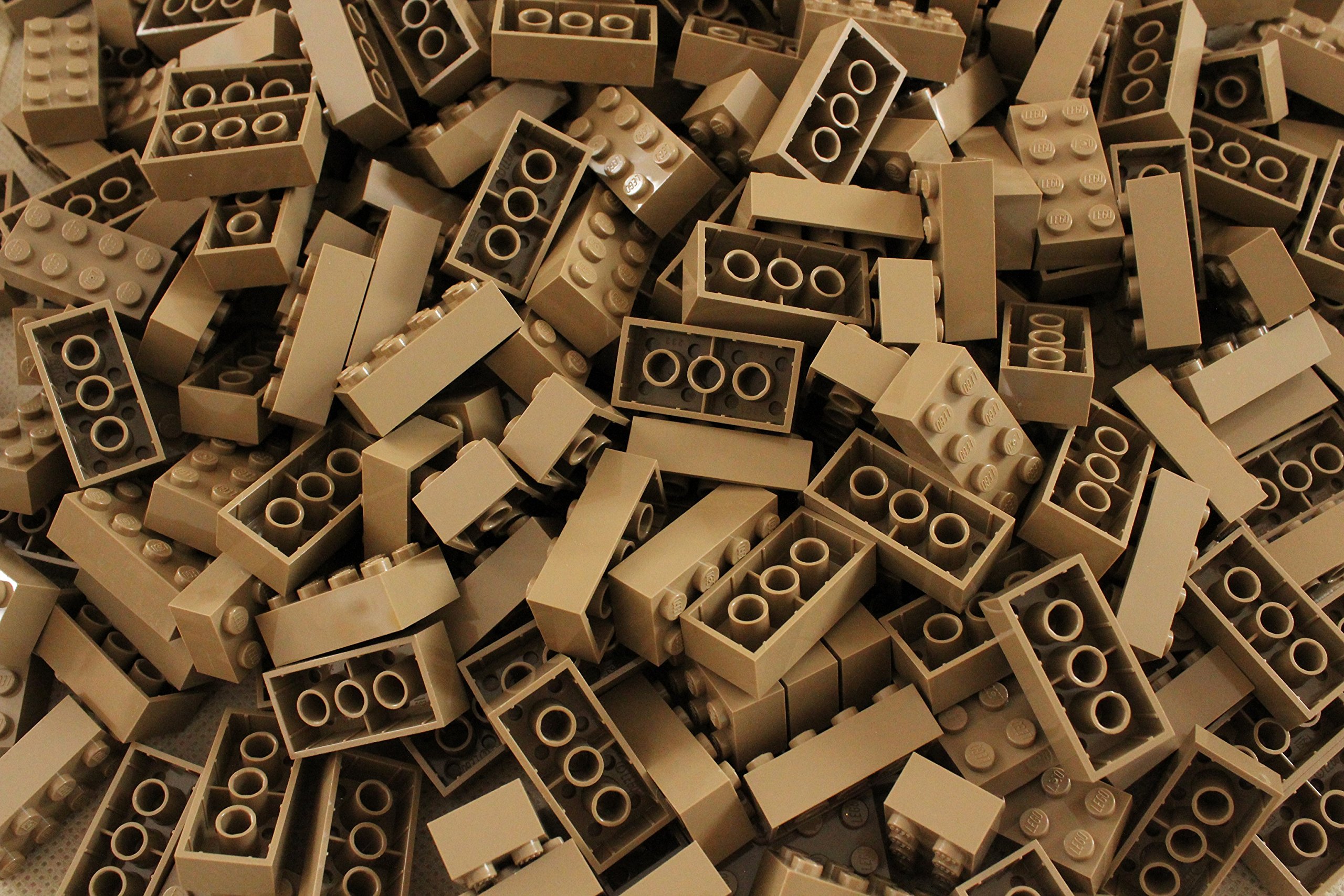 LEGO Bricks: Dark Tan 2x4. Part 3001 (X 25)