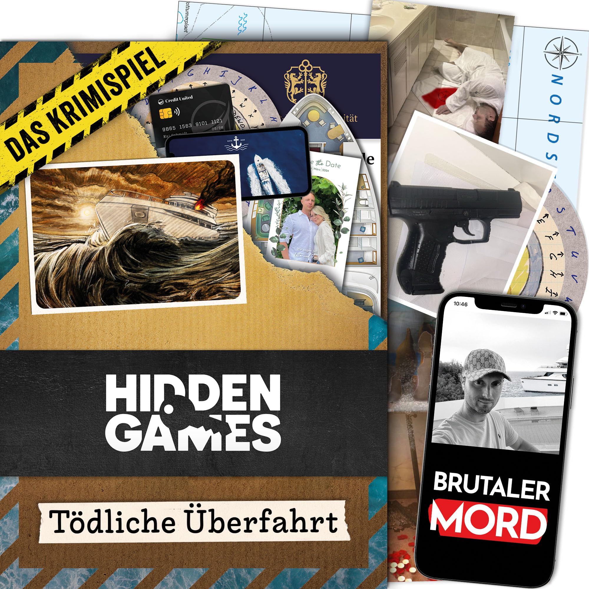 Hidden Games Tatort - Deadly Crossing - German - Realistic Crime Game, Exciting Detective Game, Escape Room Game