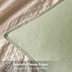 MIULEE Decorative Linen Euro Sham Pillow Covers