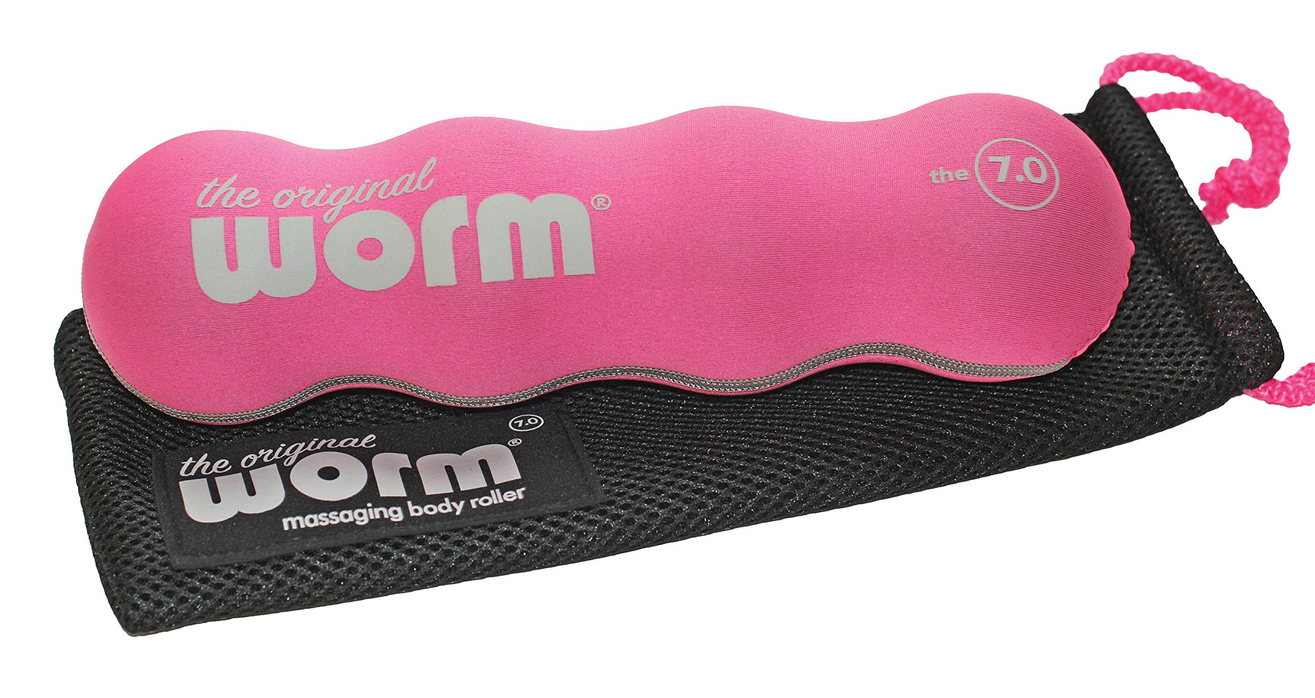 The Original Worm 7.0- Portable Massage Muscle Roller-Pink Large