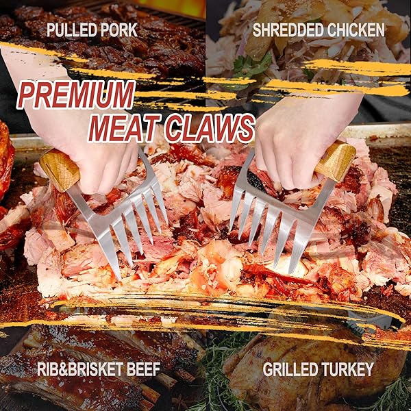 POP POP GIFTS, POPPOP FATHERS DAY MEAT CLAW GIFTS FROM GRANDKIDS, MEAT SHREDDER CLAWS FOR PORK, CHICKEN BBQ SMOKER ACCESSORIES, POPS BIRTHDAY GIFT FOR OUTDOOR INDOOR COOKING CHRISTMAS NEW YEAR PARTY
