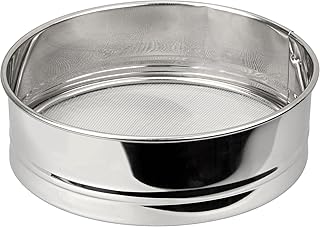 FACKELMANN Wasch-/Mehlsieb extra fein, ideal für Superfood wie Quinoa oder Chia, auch als Mehl-/ Schüttelsieb verwendbar (Farbe: Silber), Menge: 1 Stück