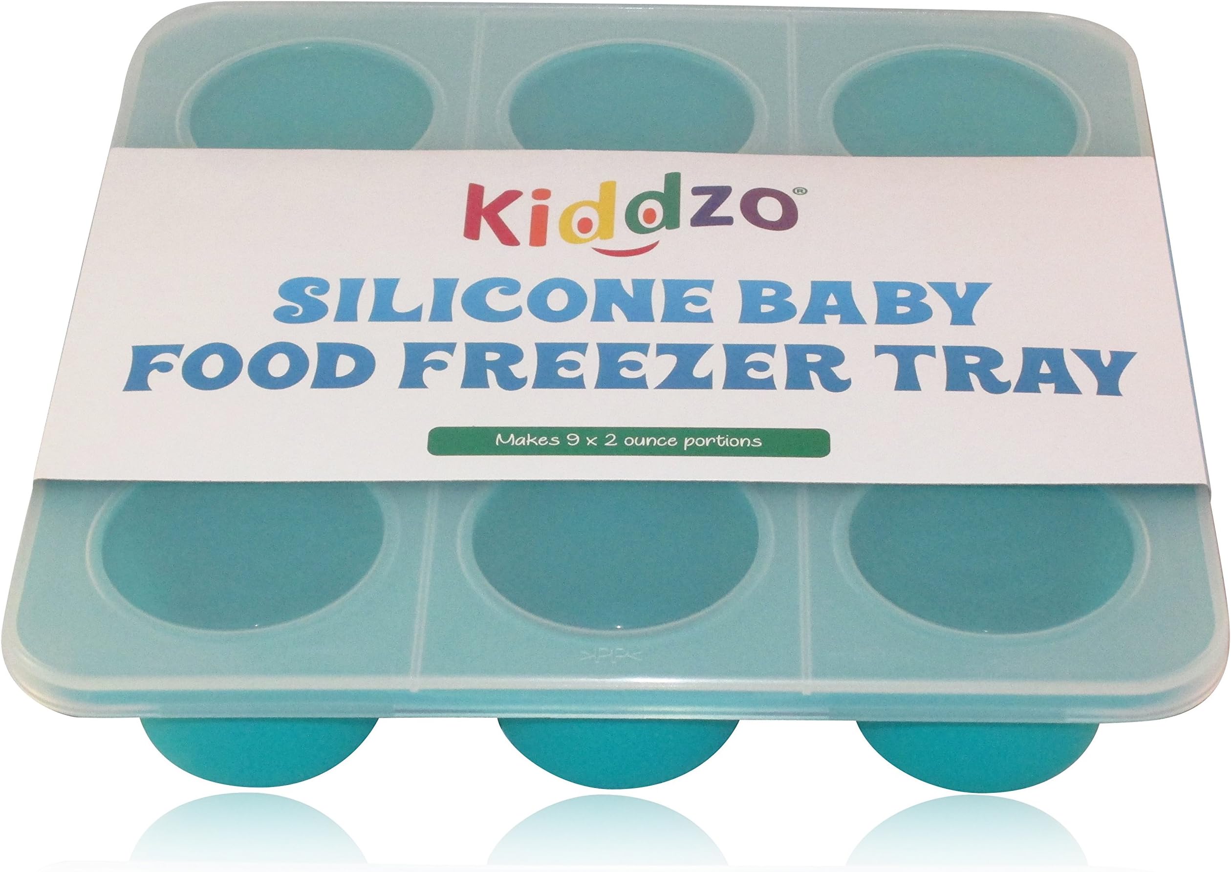 Homemade Baby Food Storage Solution, Silicone Freezer Tray with Lid. Large 2 Ounce Portions. BPA Free, Non Toxic.