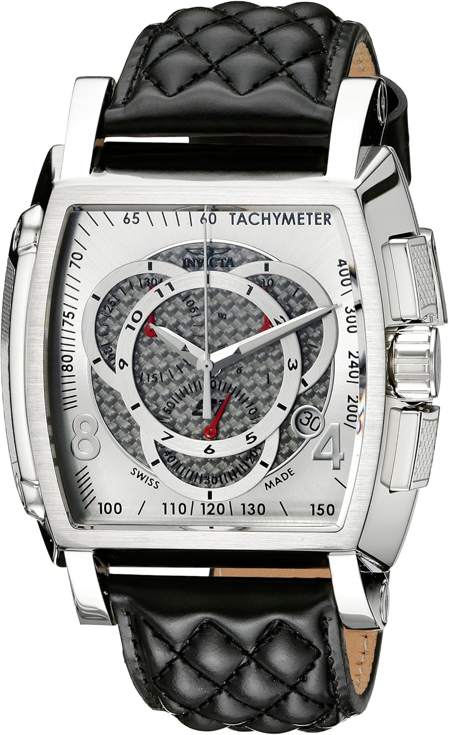 Invicta Men's Quartz Watch with Silver Dial Chronograph Display and