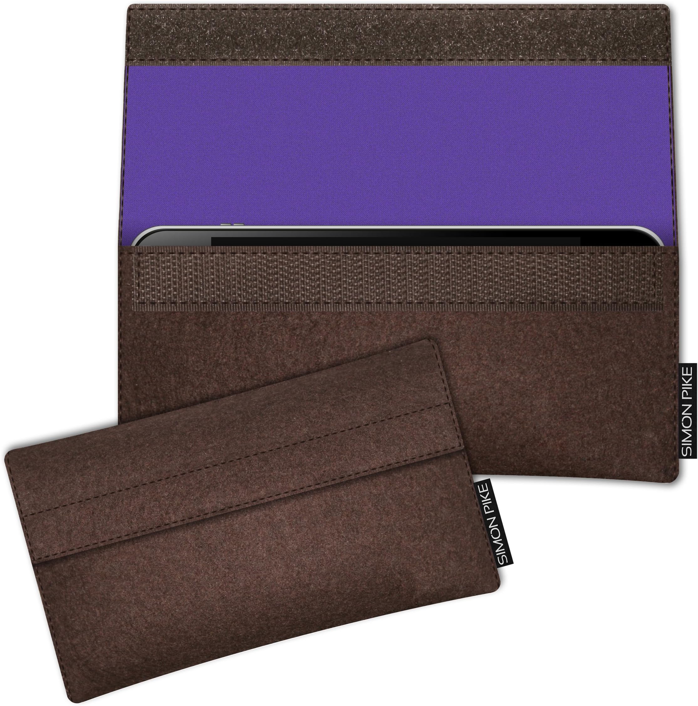 SIMON PIKE compatible with Samsung Galaxy Fold 5G felt case ultra slim case bag 'New York' in brown 5