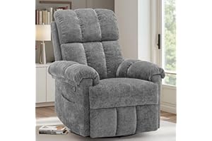 Korser Recliner Chair, Swivel Rocker Recliner Chair for Adults, Small Recliners for Small Spaces, Upholstered Manual Recliner