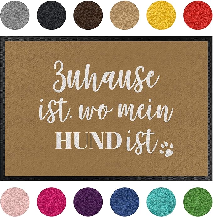 Bilderwelten Fußmatte Zuhause ist wo Mein Hund ist, Größe: 50cm x 70cm Bilderwelten Fußmatte Zuhause ist wo Mein Hund ist, Größe: 50cm x 70cm