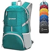 ZOMAKE Lightweight Packable Backpack 35L, Light Foldable Backpacks Water Resistant Collapsible Hiking Bag, Compact Folding Day Pack for Travel Camping(Lake Green)