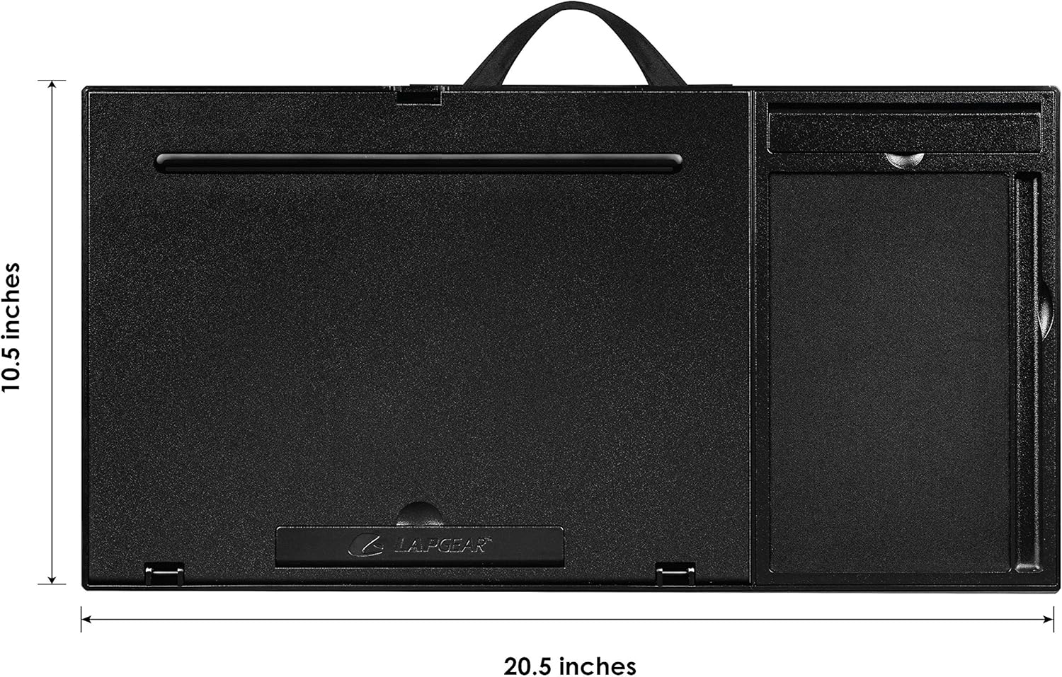 LapGear Ergo Pro Laptop Stand - Lap Desk with 20 Adjustable Angles, Mouse Pad, and Phone Holder - Black - Fits Up to 15.6 Inch Laptops and Most Tablets - Style No. 49408 : Office Products