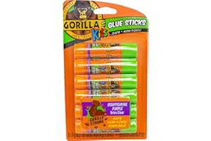 Gorilla Kids Disappearing Purple Glue Sticks, Six 6 Gram Sticks, (Pack of 1)