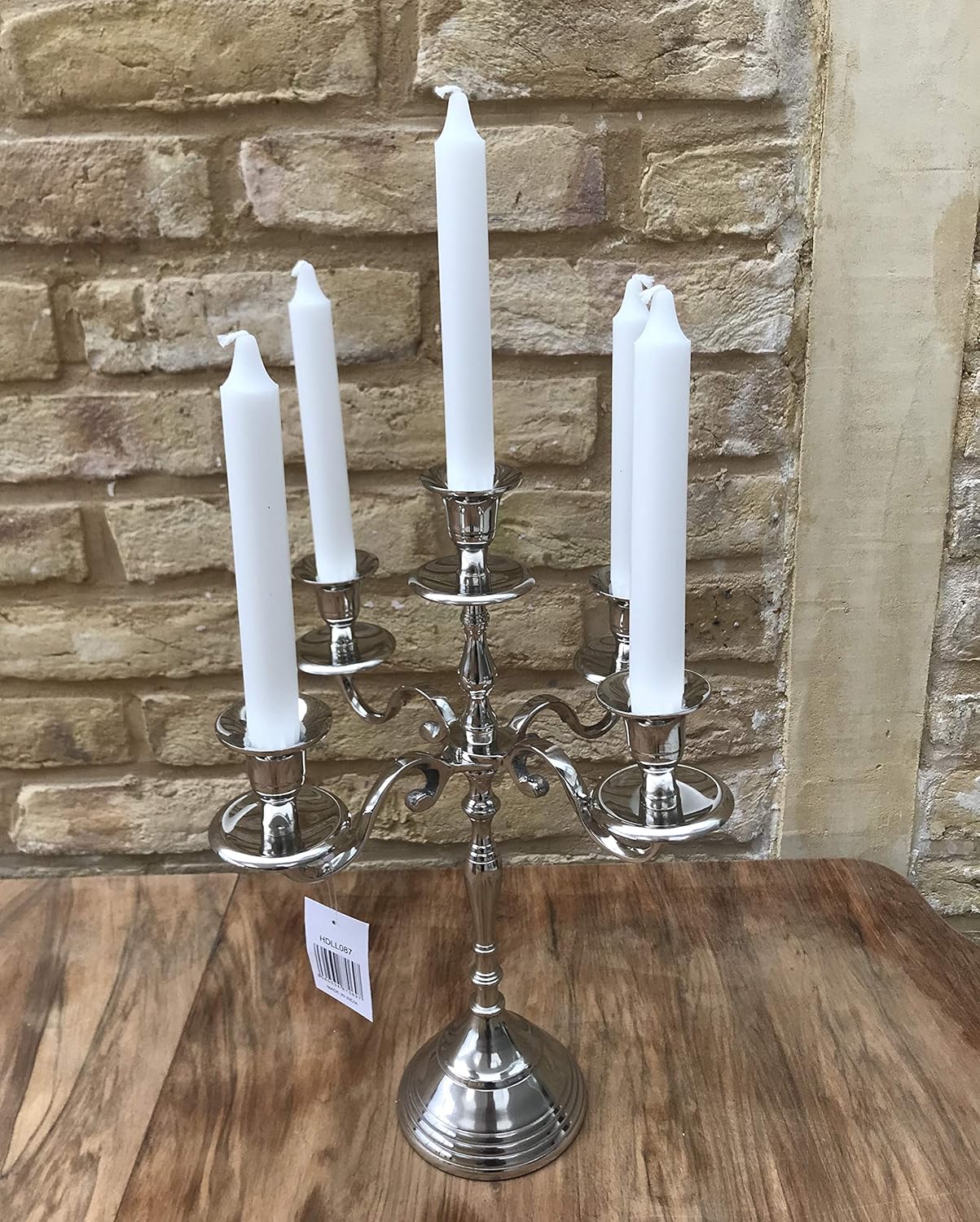Home Deco London LTD Silver Wedding Dinner Table Candle Holder Sticks