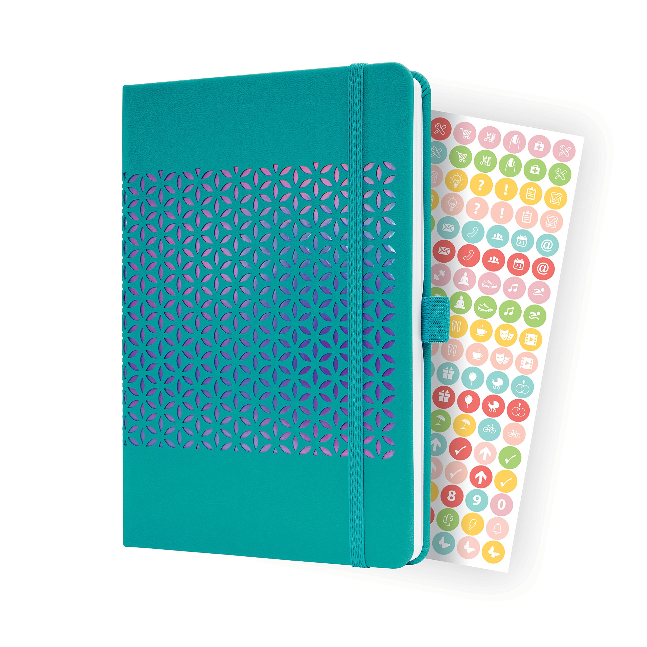 SIGEL J4215 Jolie Weekly planner 2024, hardcover, 13,5 x 20,3 cm, 174 pages, Turquoise