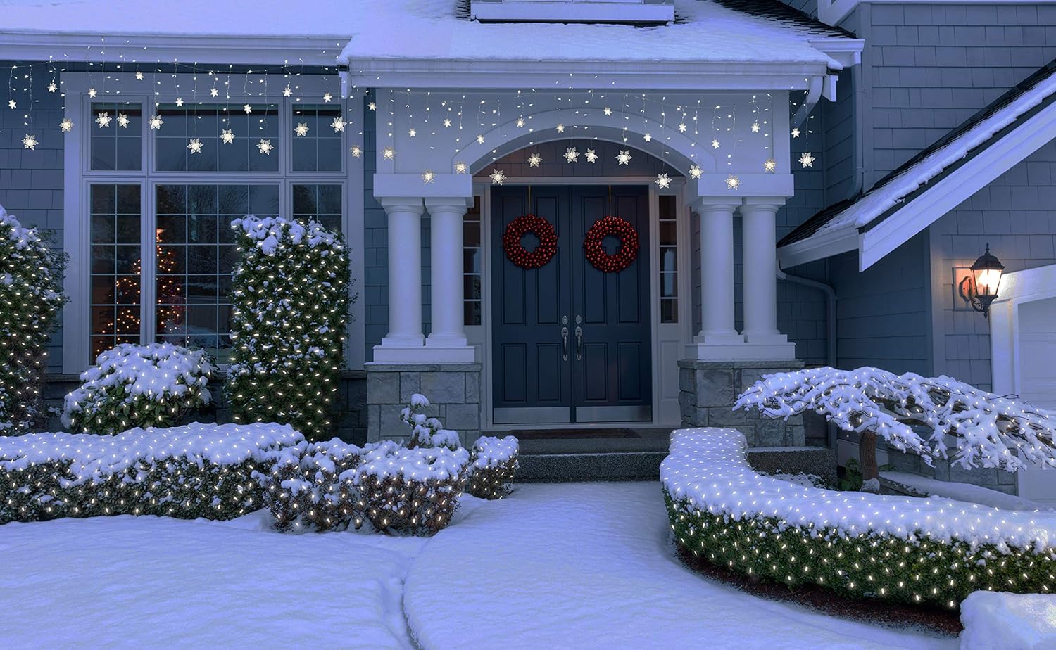 Amazon Com Productworks Brilliant Icicle Light Strand Star Cap 100 Led Lights With 8 Function Lighting And Translucent Cord Garden Outdoor