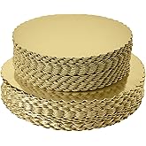 [25pcs] 8" Gold Cakeboard Round,Small Disposable Cake Circle Base Boards Cake Plate Round Coated Circle Cakeboard Base 8inch 25pack (Gold, 8inch)