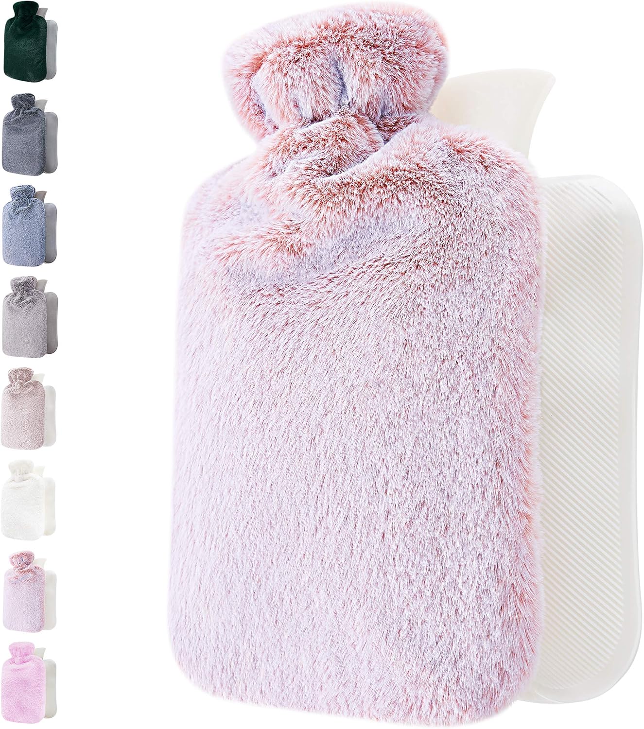 Hot Water Bottle with Soft Cover - 1.8L Large - Classic Hot Water Bag for Pain Relief, Neck and Shoulders, Feet Warmer, Menstrual Cramps, Hot and Cold Therapy - Great Gift for Women and Girls (Pink): Health & Personal Care