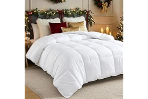 Utopia Bedding Comforters Queen Size, All Season Duvet Insert, Down Alternative Box Stitched Bed Comforter with Corner Tabs, Machine Washable (White)