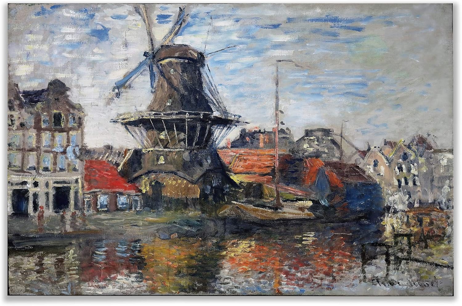 Wall Art Collection Canvas Windmill on The Onbekende