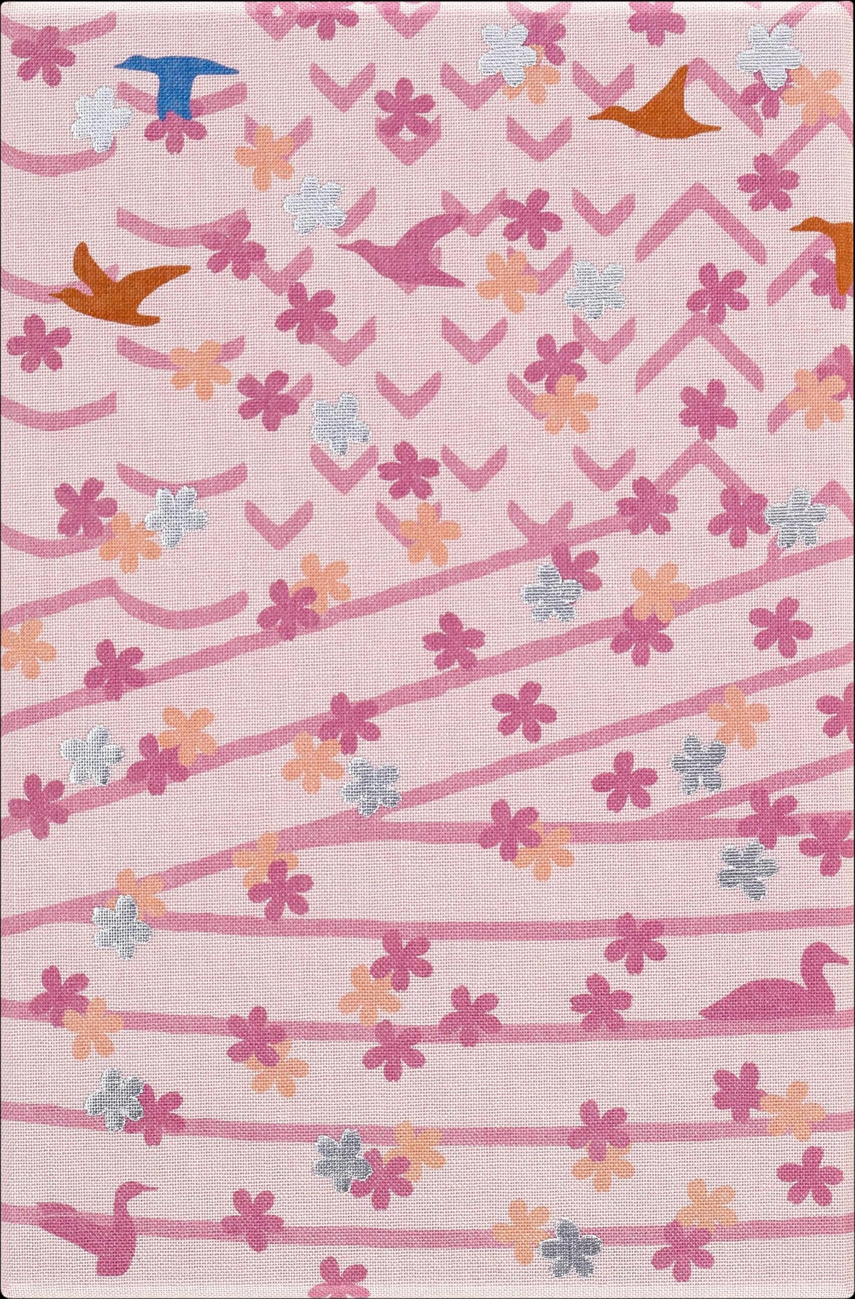 Moleskine Sakura Notebook Set, Set with Two Limited Edition Notebooks, Sakura Notebook, Lined Layout and Blank Pages, Fabric Hard Cover, Dimensions Large 13 x 21, Dark Pink Colour