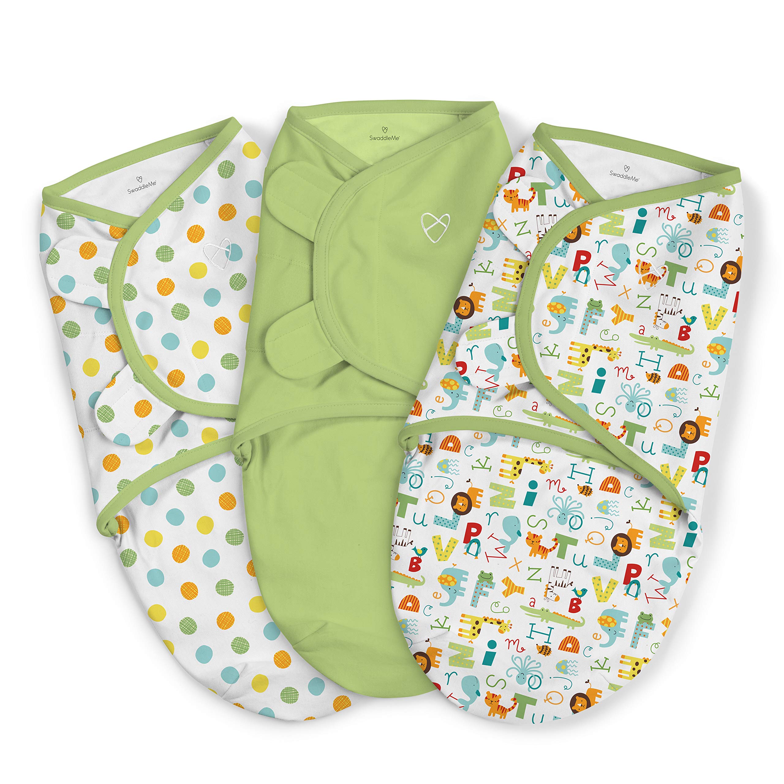 Summer Infant Original Swaddle Me, Small, ABC Alphabet, Pack of 3