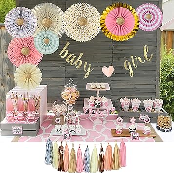 rustic floral baby shower decorations