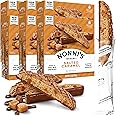 Nonni's Salted Caramel Biscotti Italian Cookies - 6 Boxes - Biscotti Individually Wrapped Cookies - Italian Biscotti Cookies w/Rich Milk Chocolate & Sea Salt - Kosher - 6.72 oz