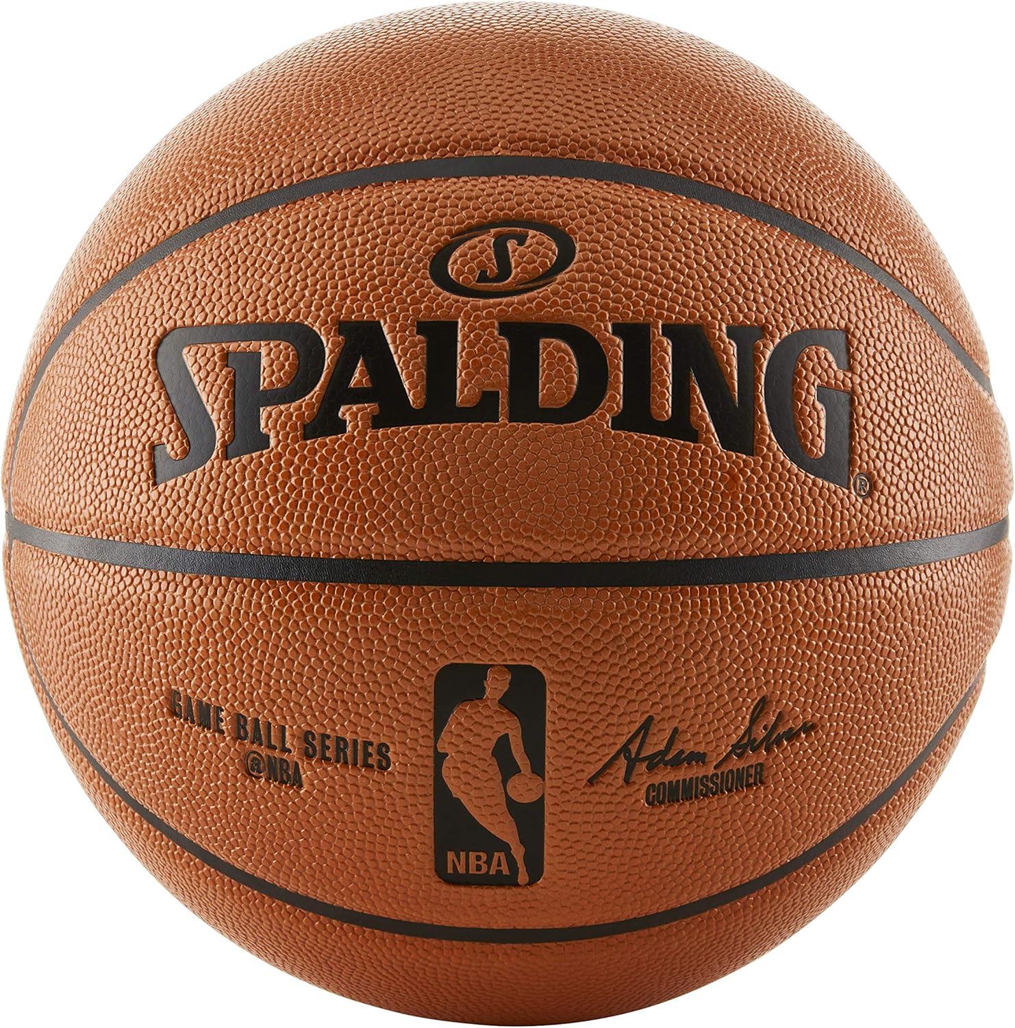 Spalding NBA Replica Indoor/Outdoor Game Ball, Orange, Size 7/29.5 Inch : Sports & Outdoors