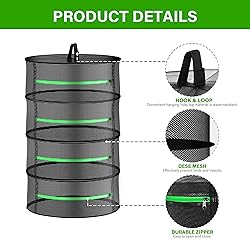 iPower Herb Drying Rack Zippered 4 Layer