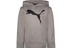 Puma Boys Logo Pullover Hoodie, Fleece Sweatshirt, Large Front PocketHooded Sweatshirt