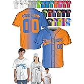 Custom Baseball Jerseys - Personalized Baseball Shirts for Men, Women, Boys, and Girls - Add Your Name, Number, Logo