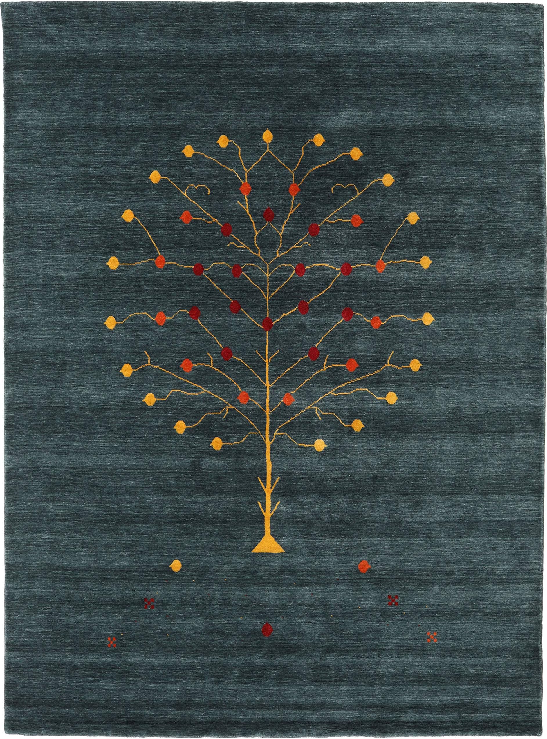 RugVista Loribaf Loom Designer - Petrol Rug 6'11"x9'6" (210x290 cm) Modern Carpet