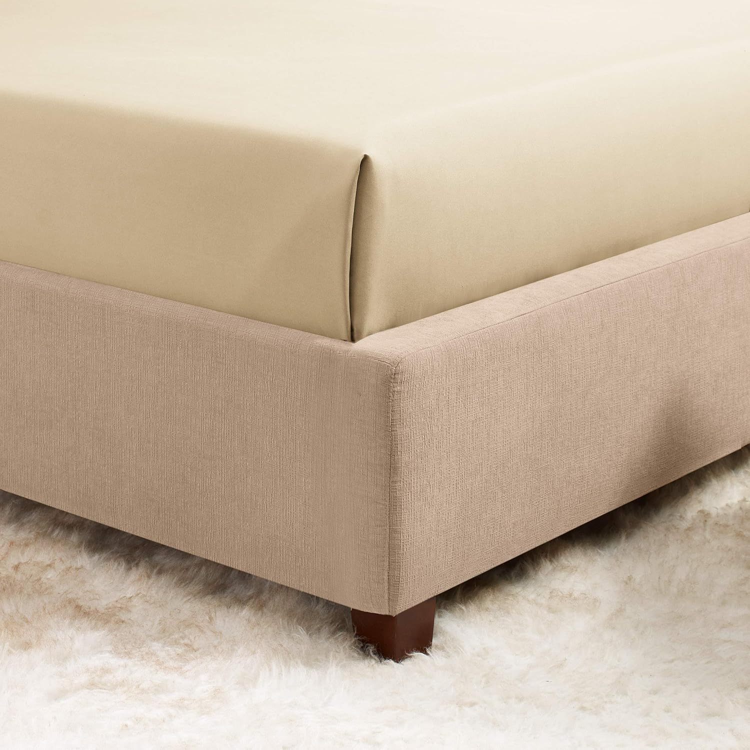 Premium Flat Sheets – 2-Pack “110 GSM” Top Bed Sheets Double Brushed Microfiber Thick and Comfortable Flat Sheets Set, Luxurious & Soft Hotel Hypoallergenic, King, Cream Beige: Home & Kitchen
