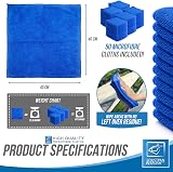 TDBS Microfiber Cleaning Cloth Large 40x40cm 50 Blue Super Absorbent view 6