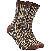 Forony Men's Dress Socks Combed Cotton Anti Odor Quick Dry Moisture Wikcing Size 8-13 Crew Lenth