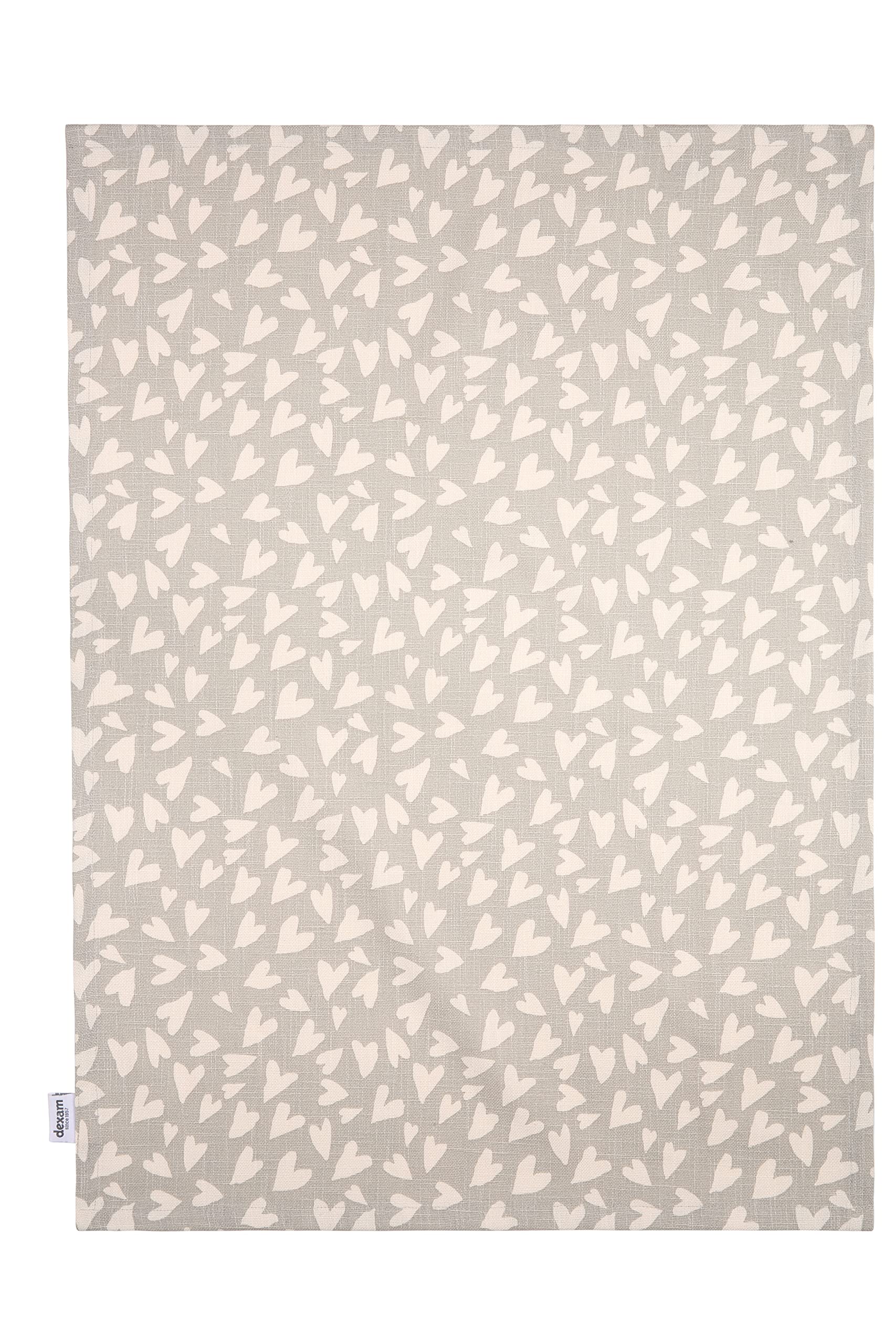 Dexam Organic Heart Tea Towel, Grey