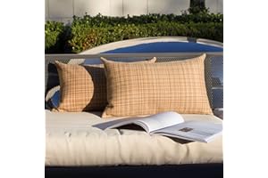 Kevin Textile Throw Pillow Cover Outdoor Waterproof Decorative Square Cushion Covers Water Resistant Pillowcase Shell for Cou